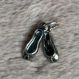 🩰 Retired James Avery Sterling Silver Pointe Ballet Shoes Charm 🩰